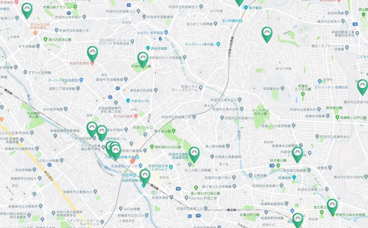 町田レンタル自転車MAP